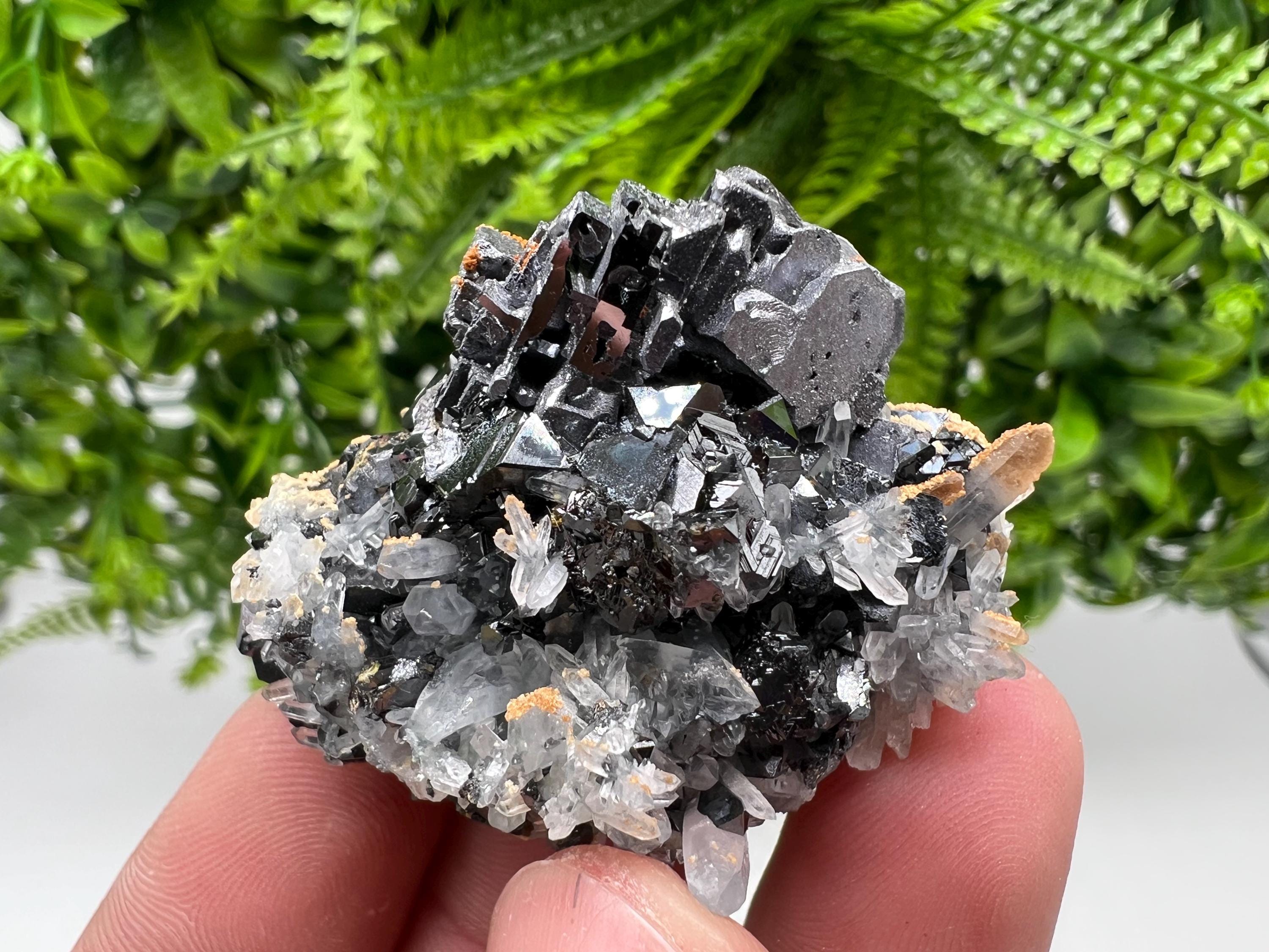 Galena Cluster with Siderite and Quartz, Bulgaria Mineral Specimen