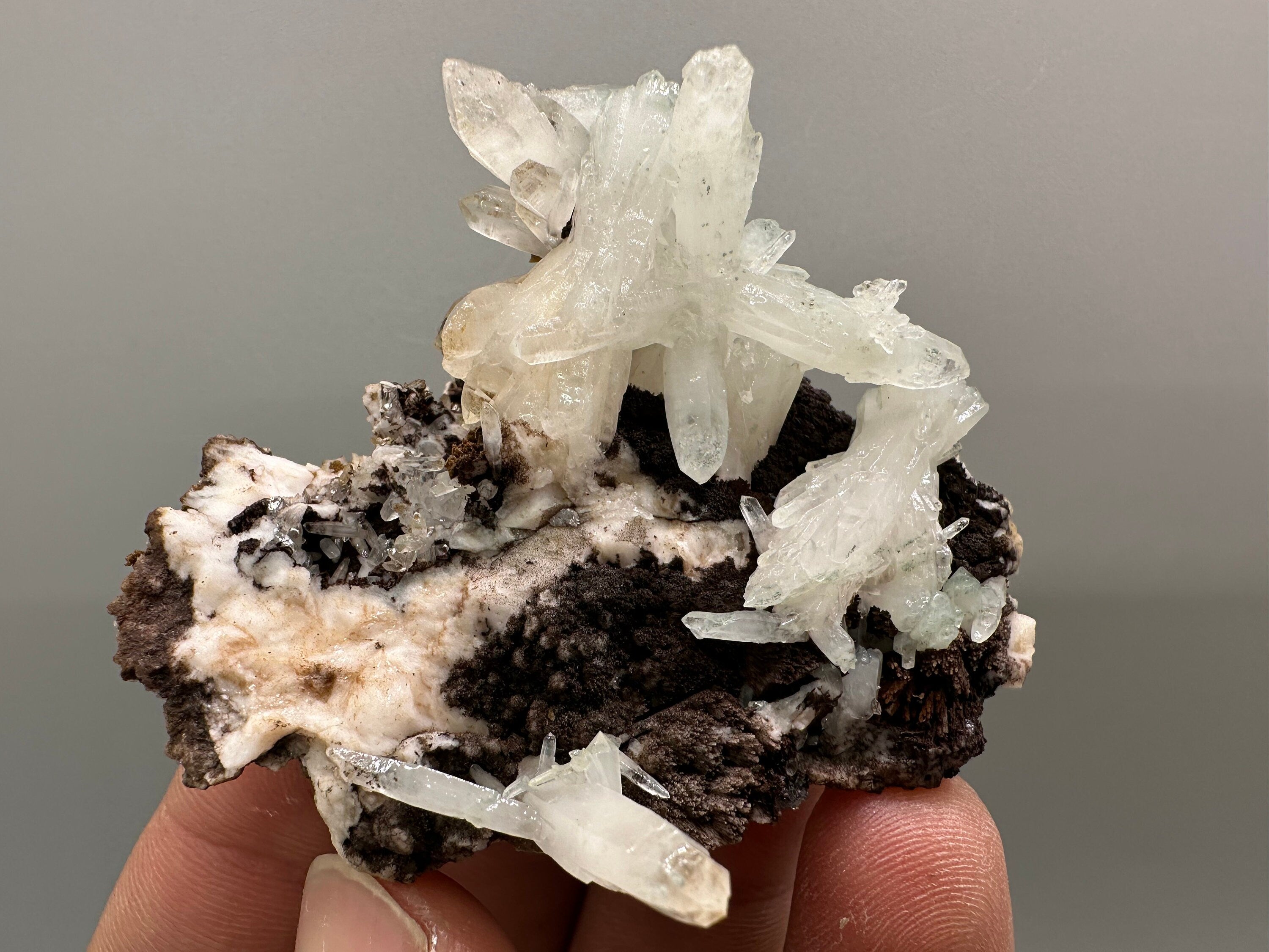Chlorite Quartz on Rhodochrosite with Dolomite - September 9th Mine