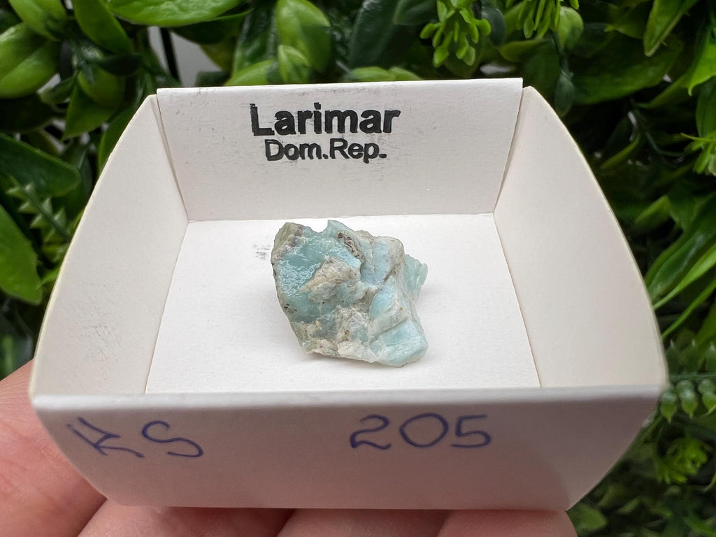 Rare Raw Larimar Mineral Specimen, Dom. Rep. Crystal (20/15 mm)
