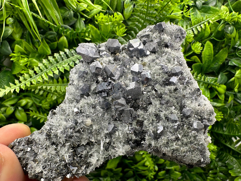 Galena with Sphalerite on Quartz, Bulgaria Mineral Specimen