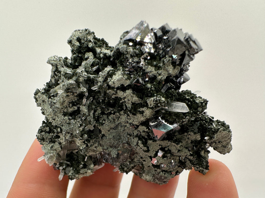 Sphalerite on Quartz Cluster, Natural Mineral Specimen, Home Decor Stone