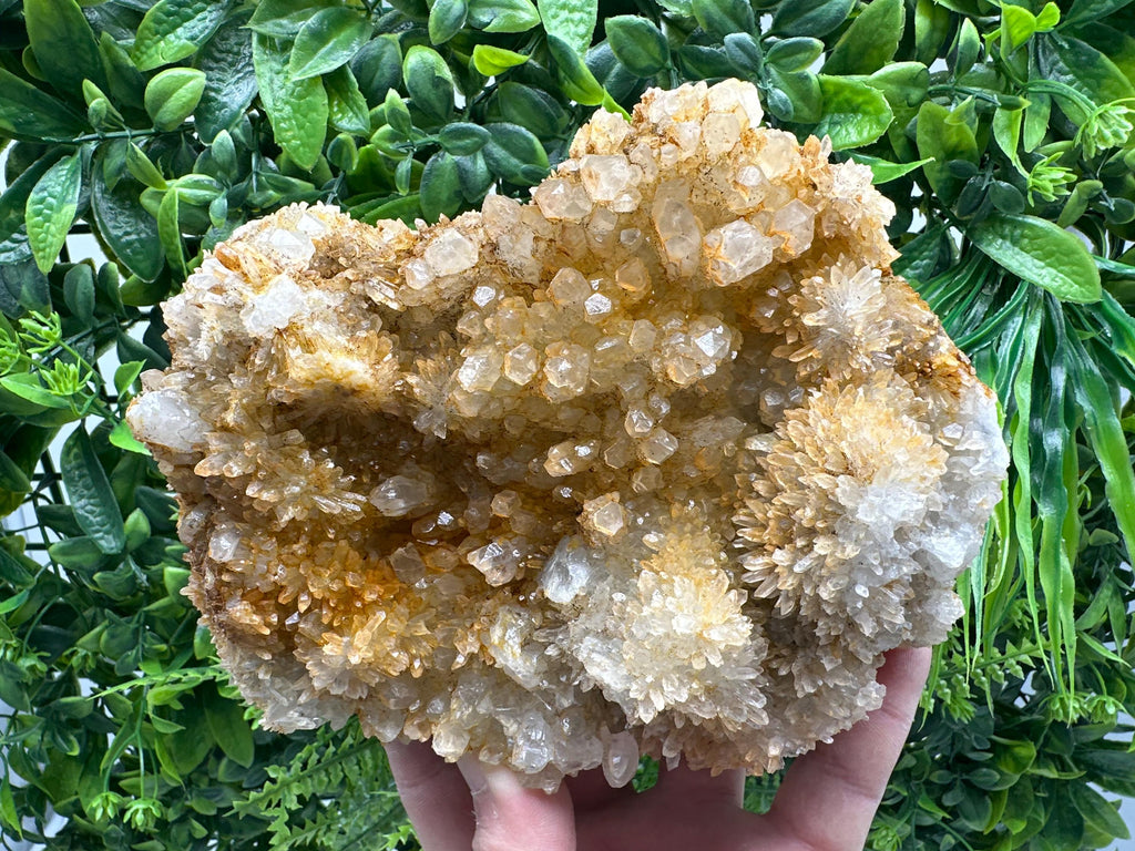 Iron Oxide Limonite Quartz Crystal Cluster, Home Decor Minerals