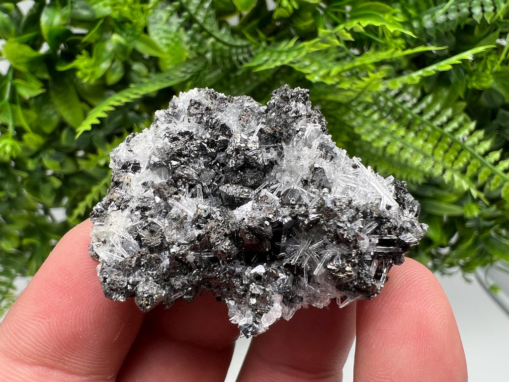 Calcite Sphalerite Galena on Quartz, Borieva Mine Mineral Specimen