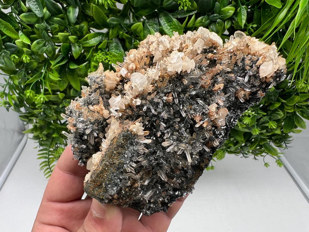Wonderful Calcite on Quartz white Sphalerite, from Borieva mine,Bulgaria,natural,collection mineral specimen,Home decor crystal,gift,healing