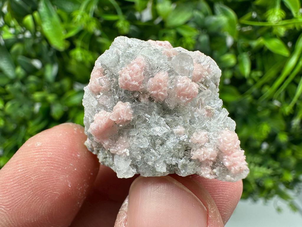 Rhodochrosite on Quartz Specimen, Starnica Mine, Bulgaria