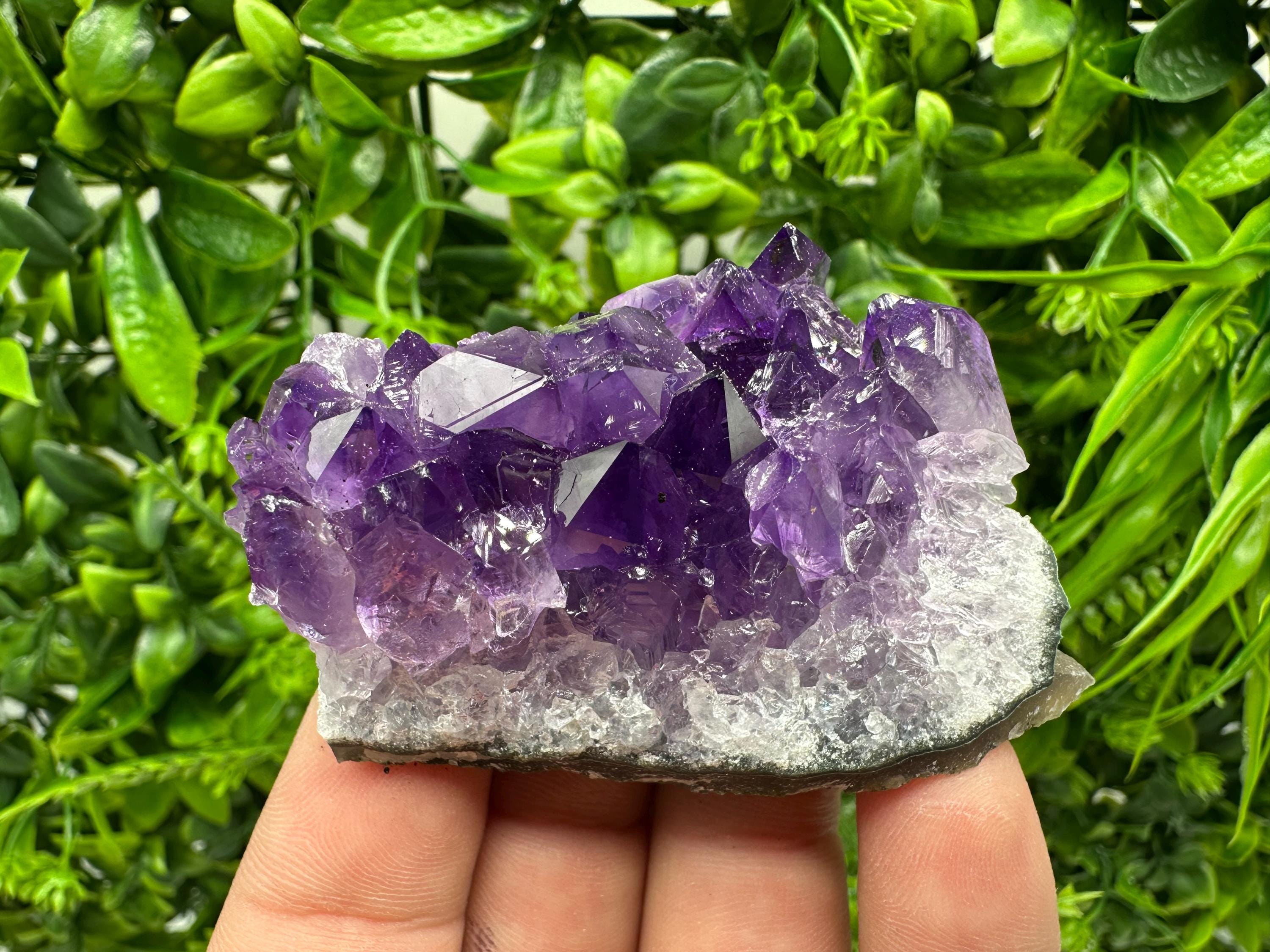 Uruguay Amethyst Cluster: Natural Purple Quartz Crystal, Home Decor
