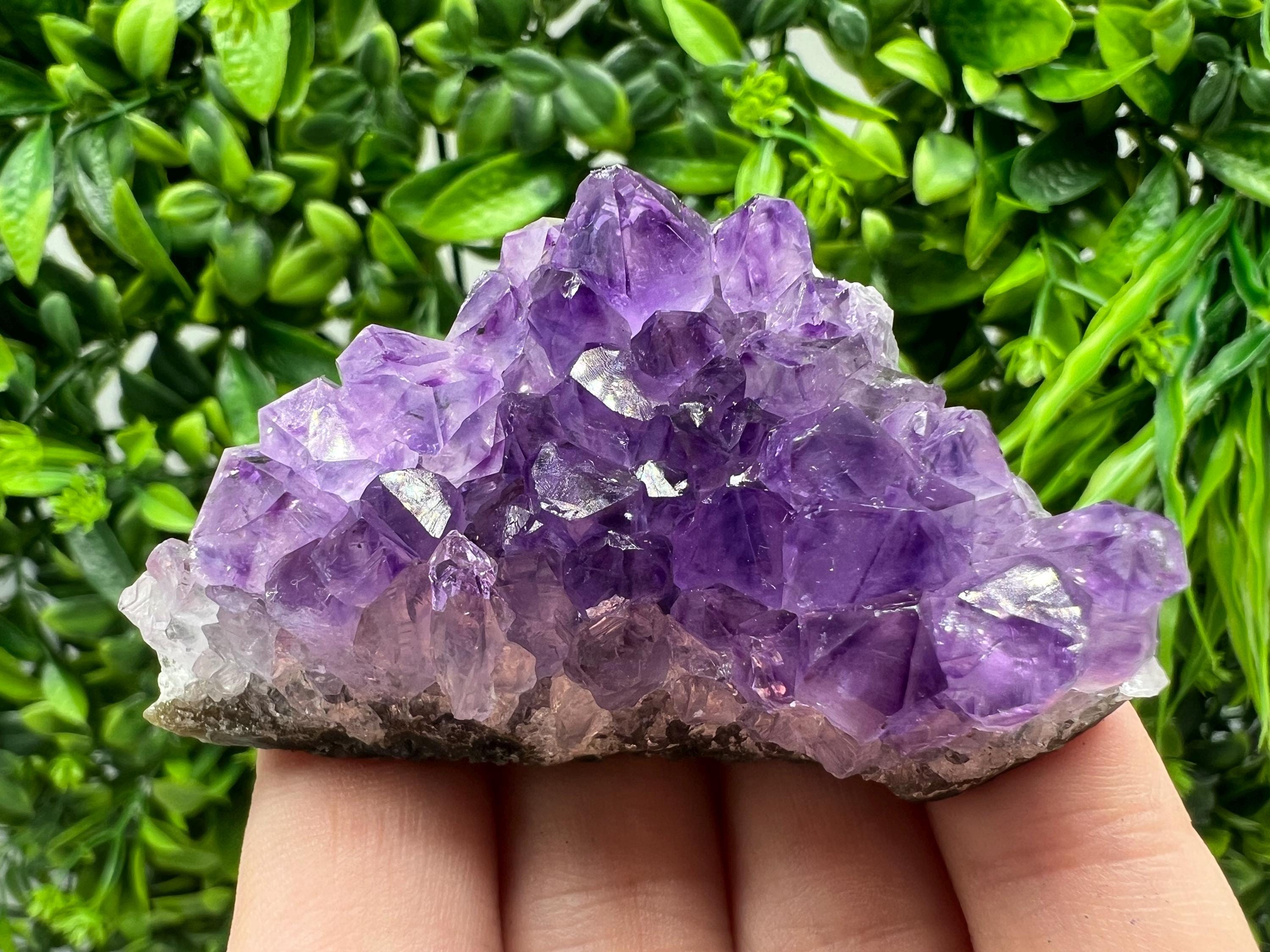 Uruguay Purple Amethyst Cluster, Natural Crystal Decor