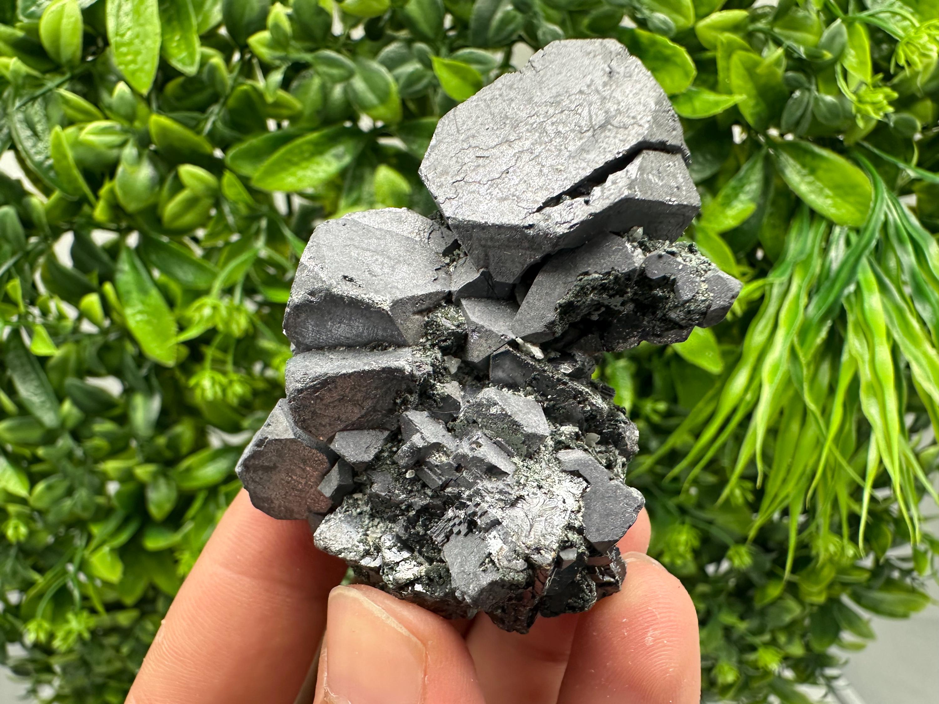 Shiny Galena Cluster from Borieva Mine, Bulgaria