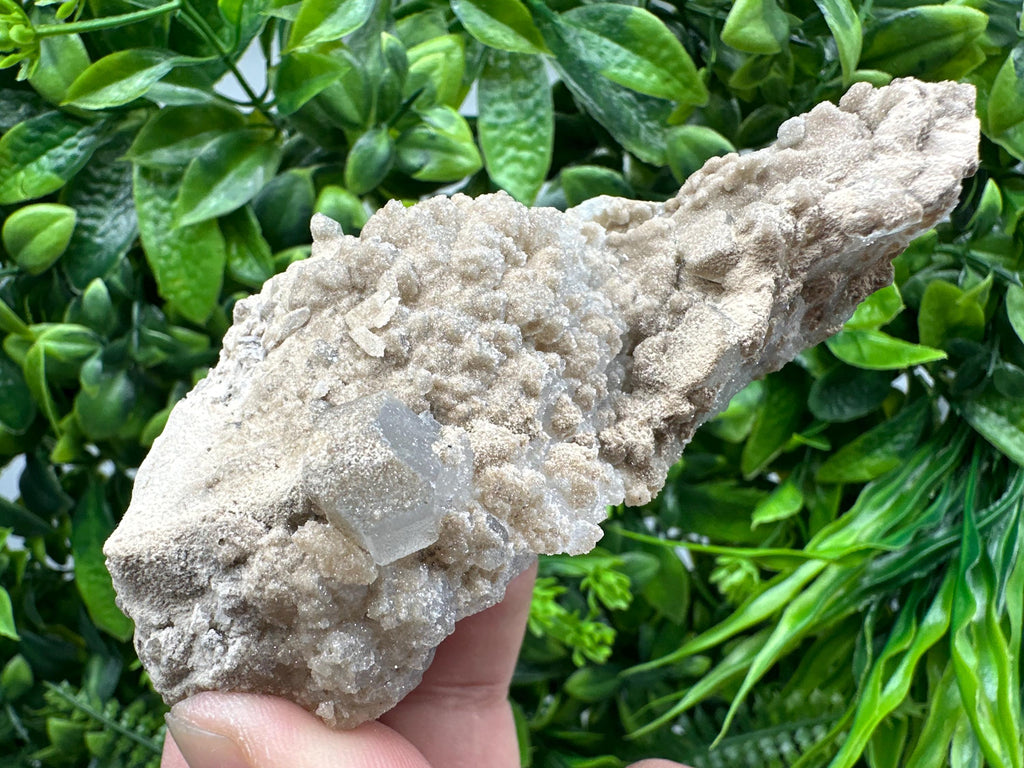 Transparent Apophyllite on Chalcedony, India Mineral Specimen