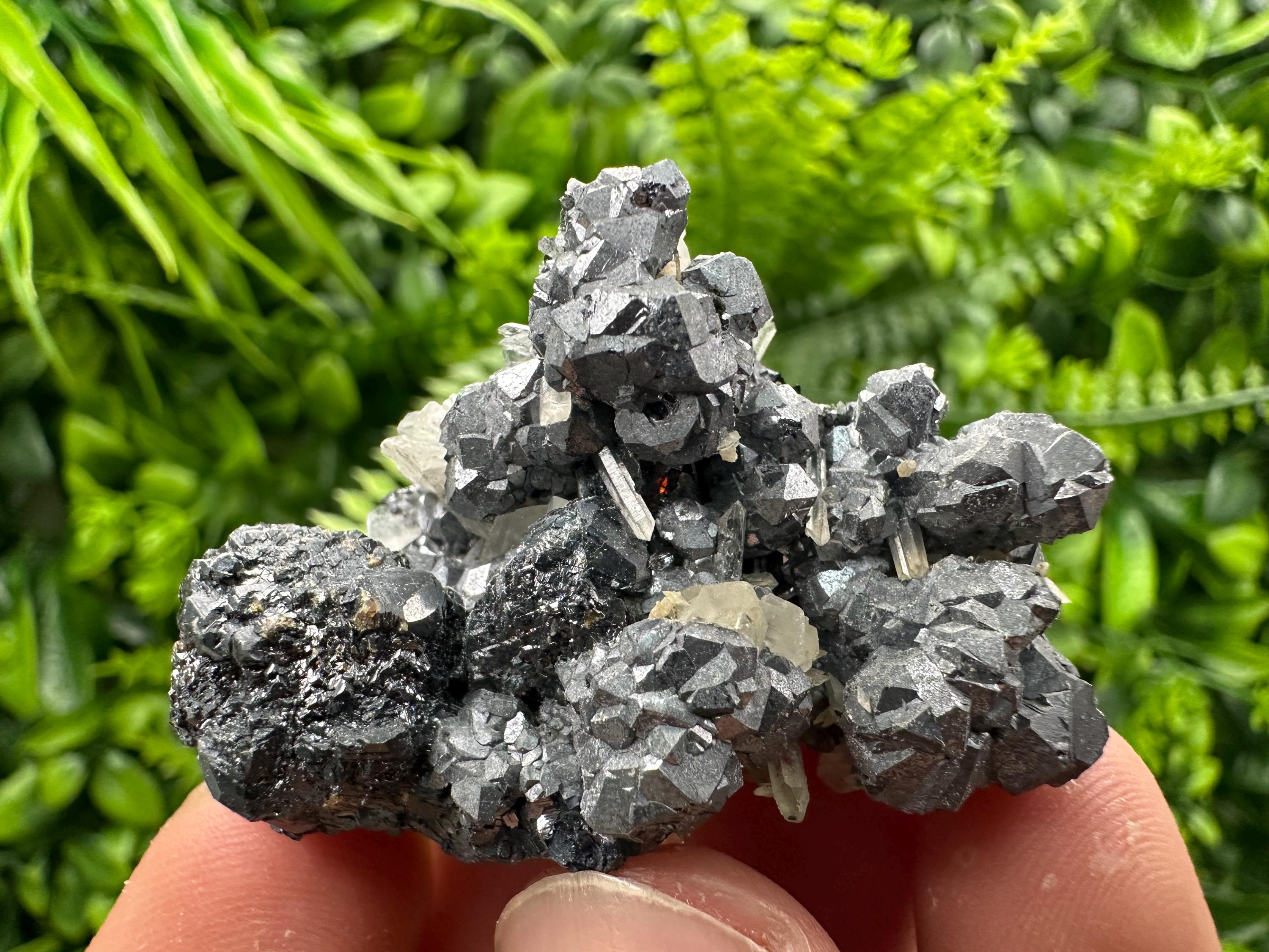 Galena Spinel with Quartz and Calcite, Borieva Mine Mineral Specimen