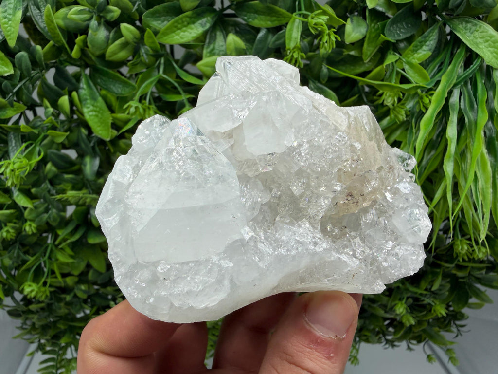 Apophyllite on Chalcedony Specimen, India Minerals, Crystal Collection