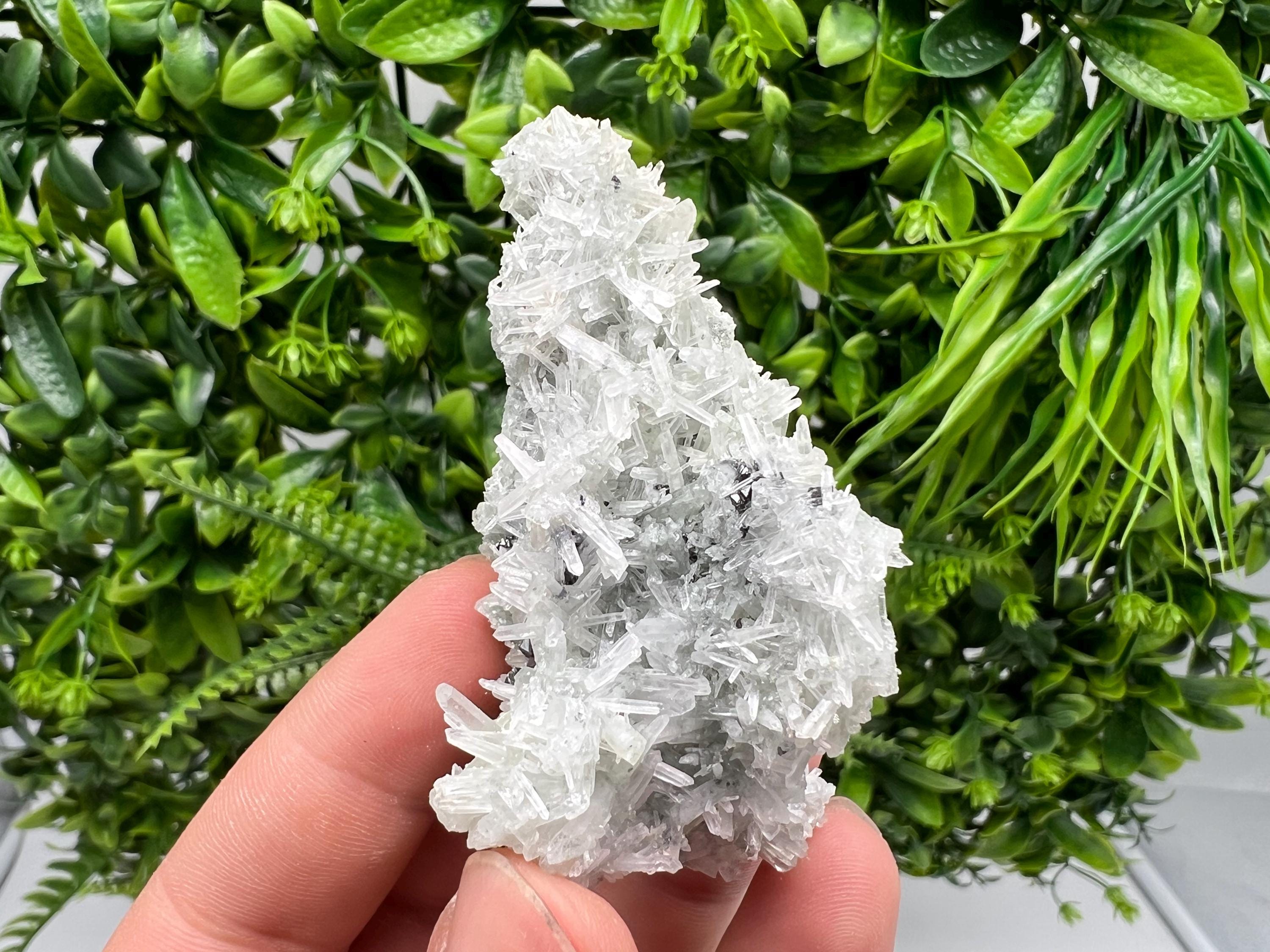 Chlorite Quartz Crystal Specimen: Borieva Mine, Bulgaria