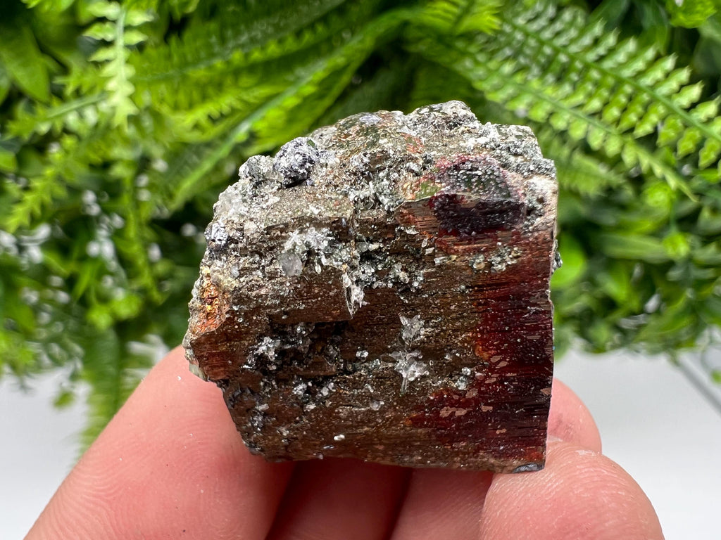 Red Rainbow Pyrite Hematite Cluster, Borieva Mine Crystal, Home Decor Stone