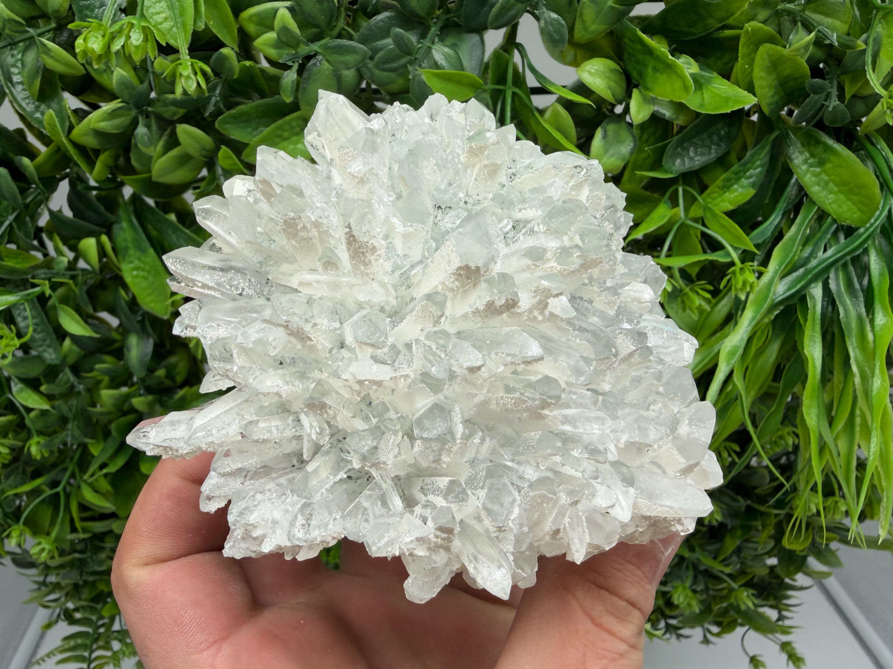 Transparent Quartz on Chlorite Matrix Mineral Specimen, Borieva Mine Bulgaria