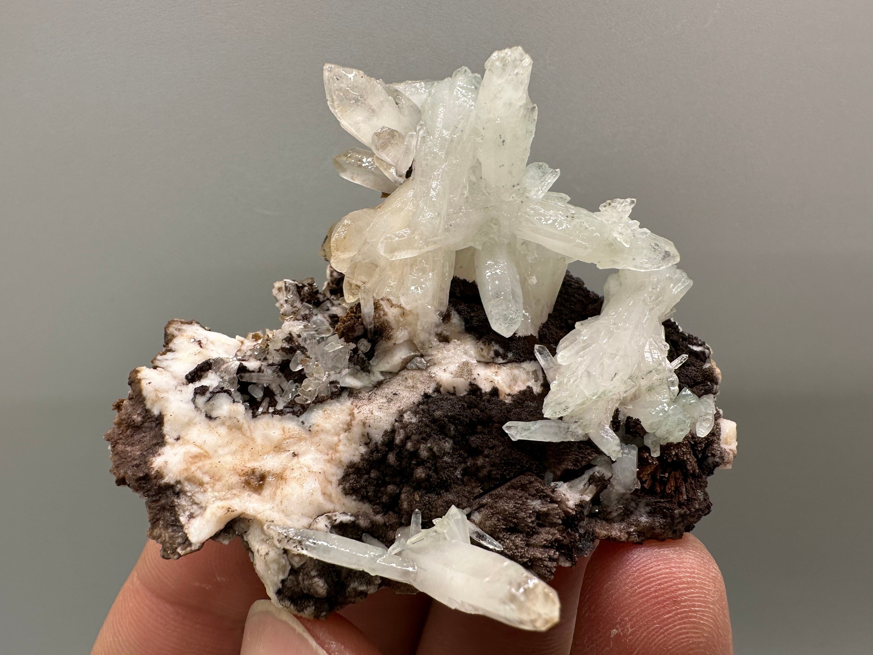 Chlorite Quartz on Rhodochrosite with Dolomite - September 9th Mine
