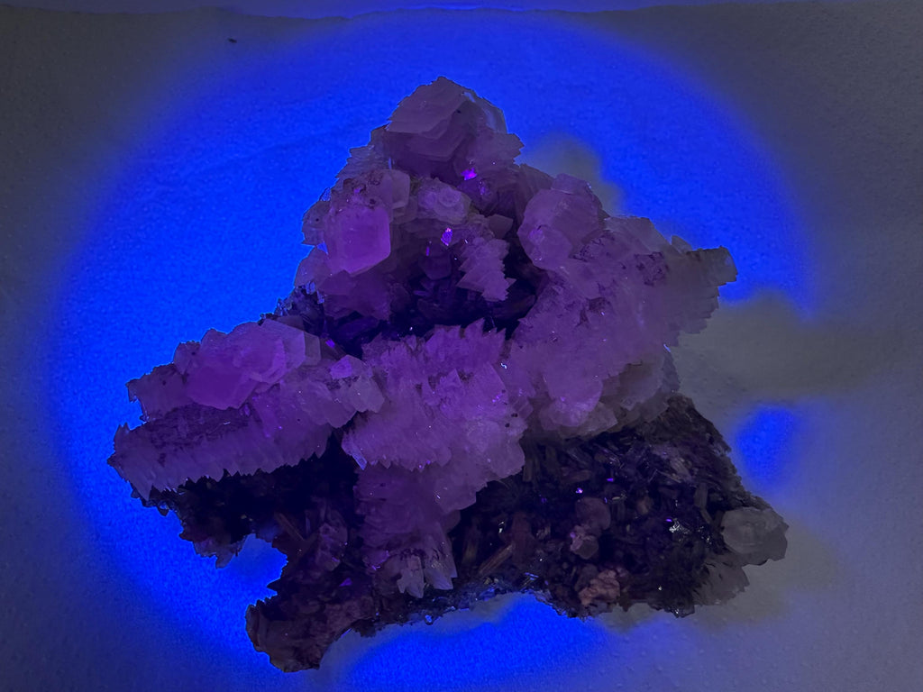 Quartz Crystal with Calcite and Chlorite - Borieva Mine, Bulgaria