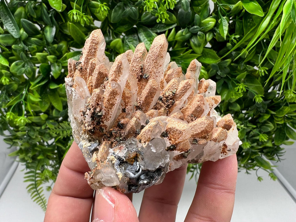 Stunning Quartz covered with iron oxide limonite natural minerals souvenir crystal home decor stone collection minerals September 9th Mine