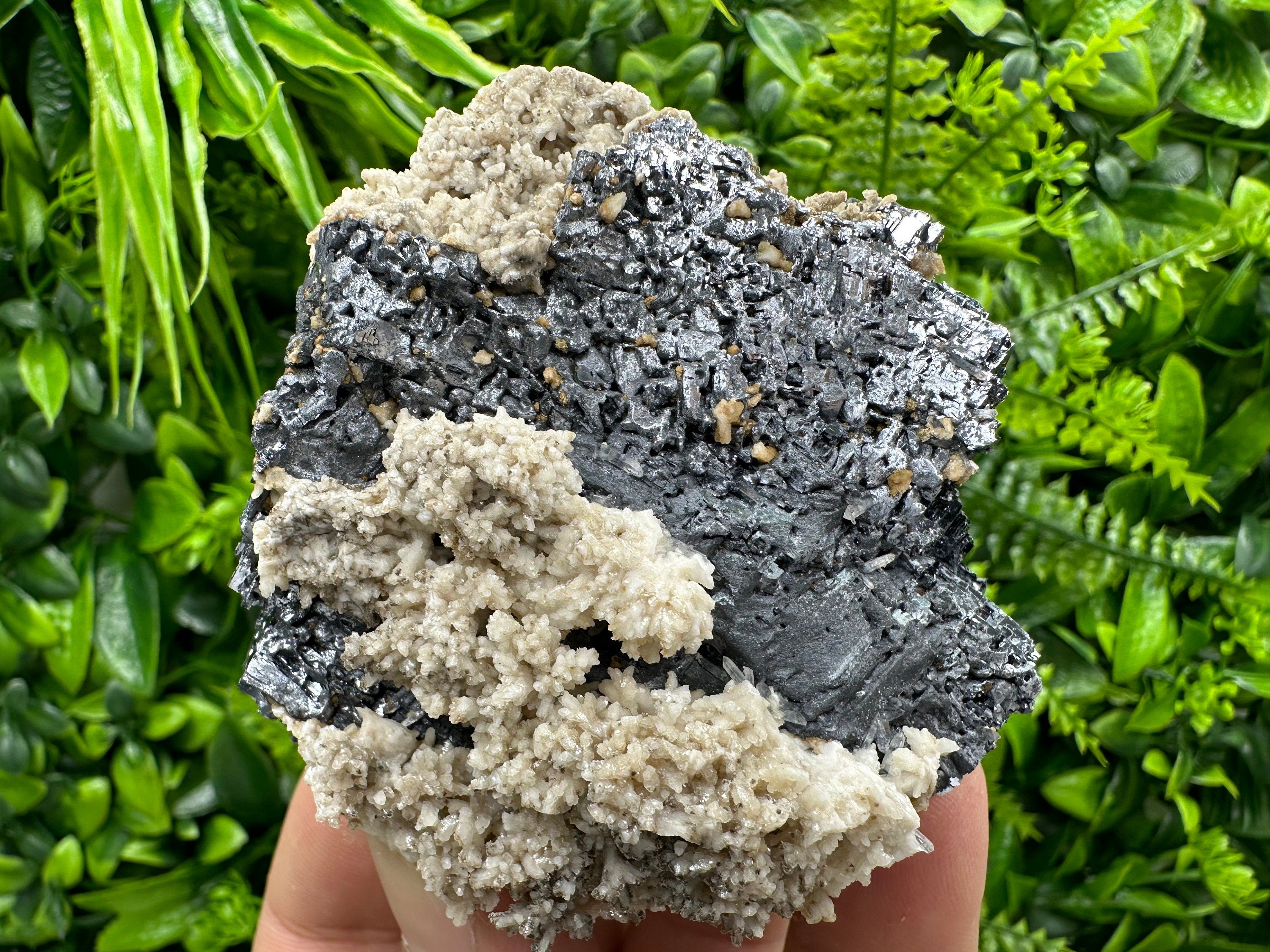 Galena with Dolomite, Rare Morphology Mineral Specimen