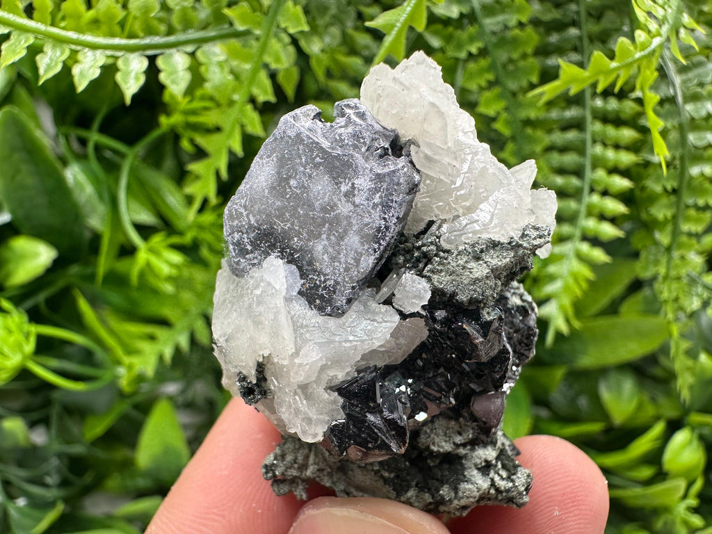 Sphalerite, Galena & Calcite Specimen: Borieva Mine, Bulgaria
