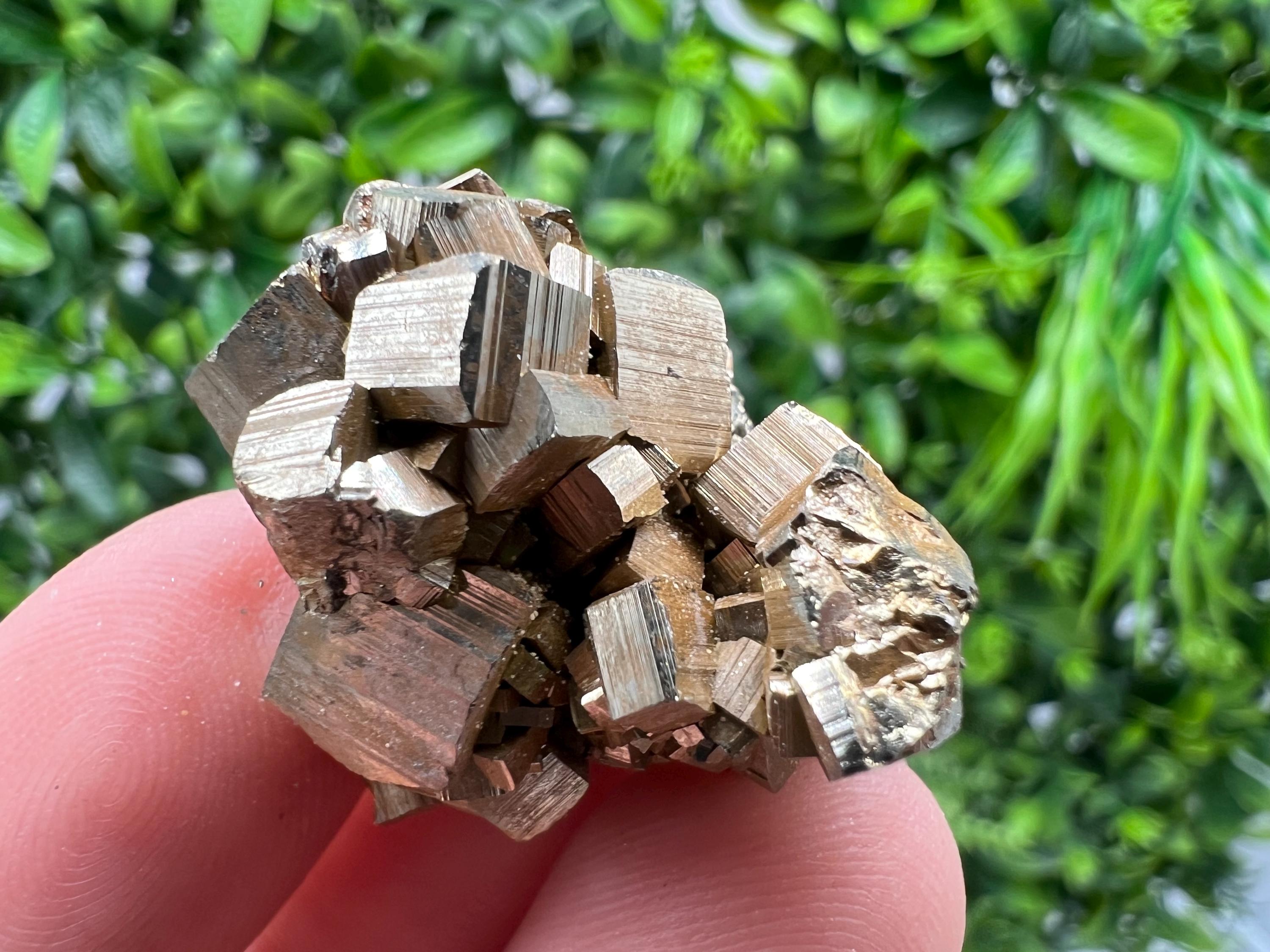 Rainbow Pyrite with Calcite, Natural Crystal Home Decor