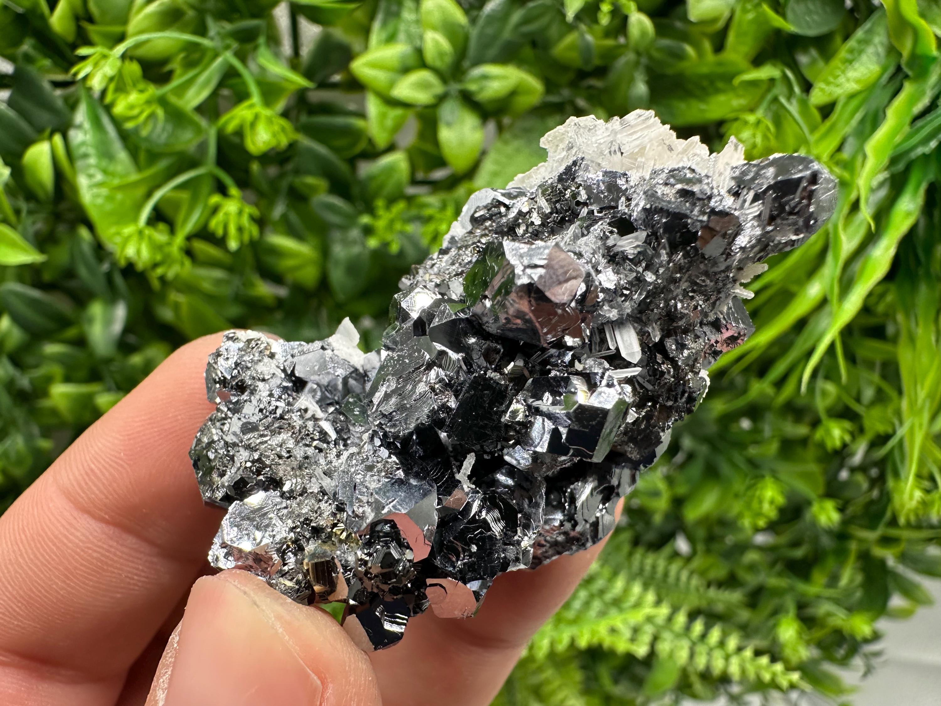 Galena Spinel with Quartz and Calcite, Borieva Mine Mineral Specimen