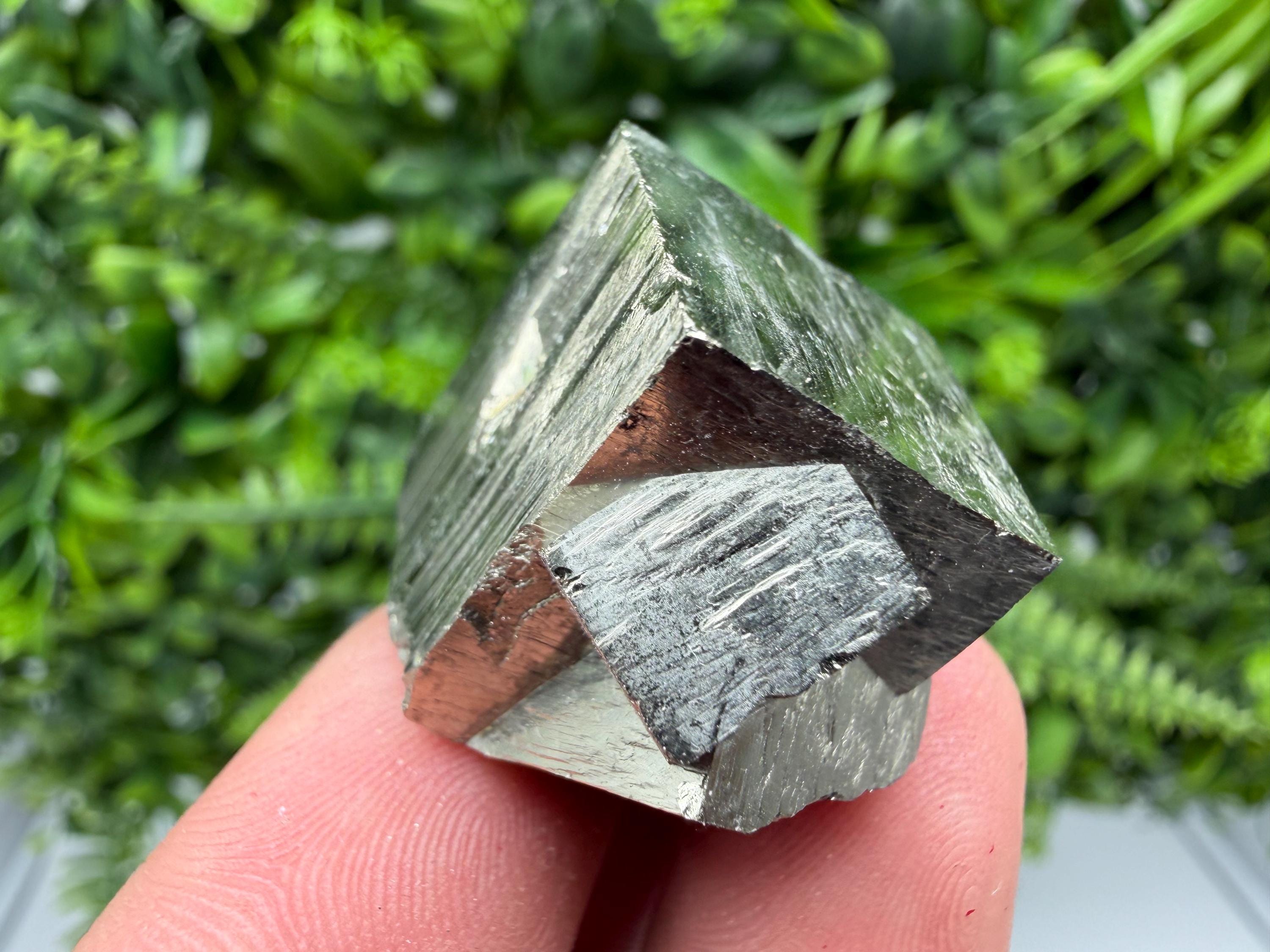 Interjoined Pyrite Cube, Shiny Home Decor Stone, La Rioja Spain