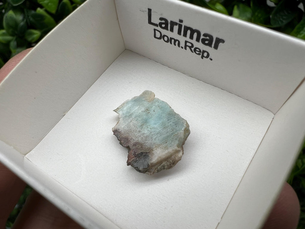 Rare Raw Larimar Specimen: Dominican Republic Crystal (20/17 mm)