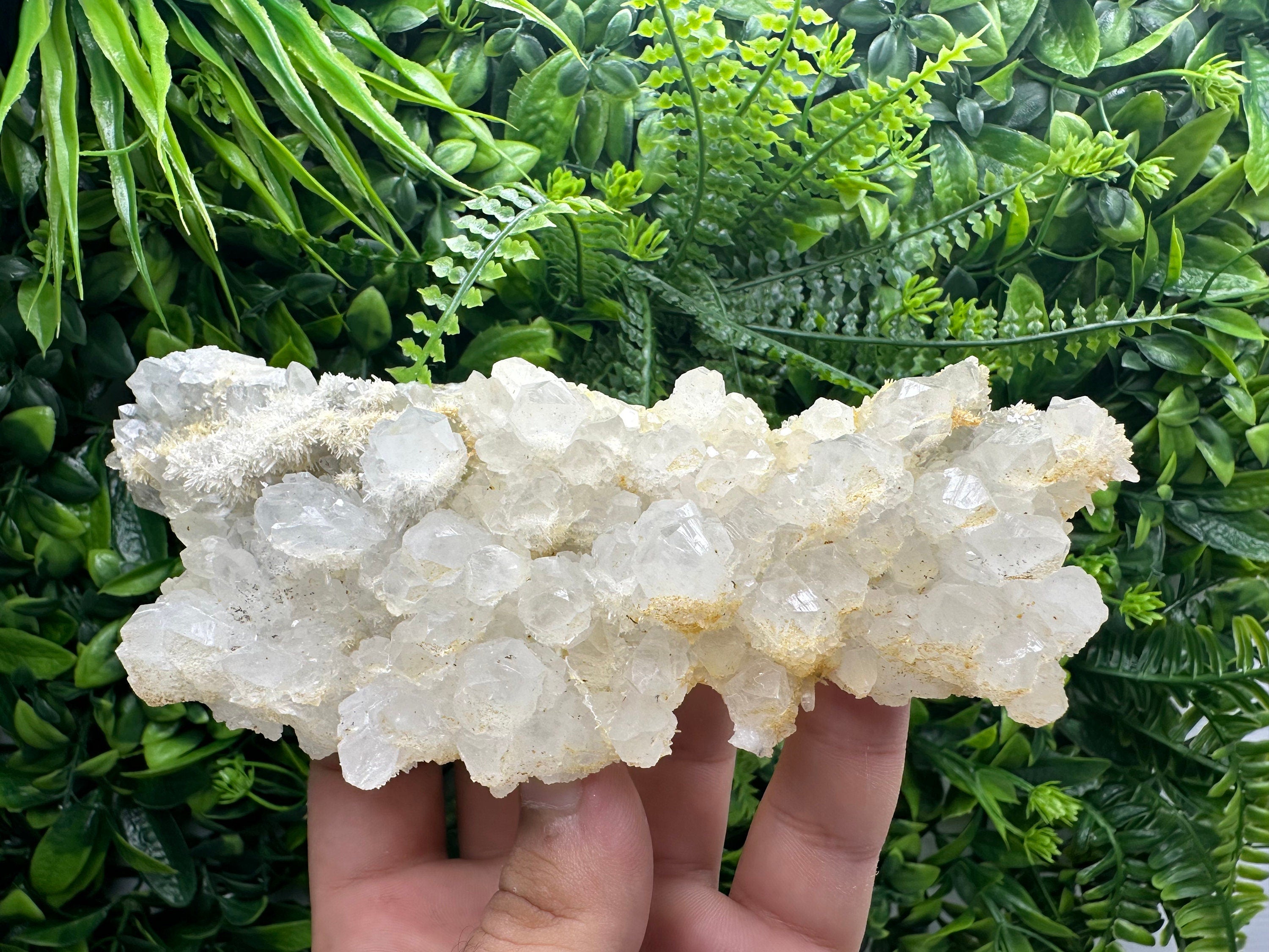 Quartz with Limonite: Natural Crystal Home Decor