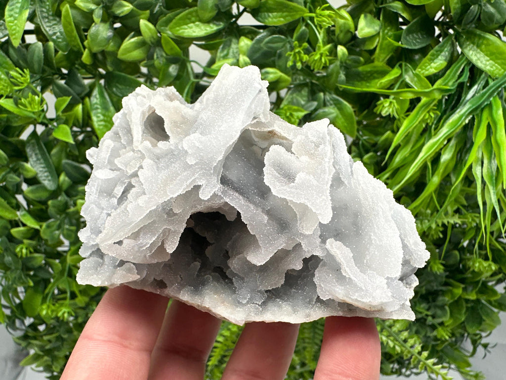 Blue Chalcedony Quartz with Chlorite Inclusions, Krushev Dol Mine