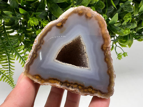 Blue Agate Druzy Geode, Natural Crystal