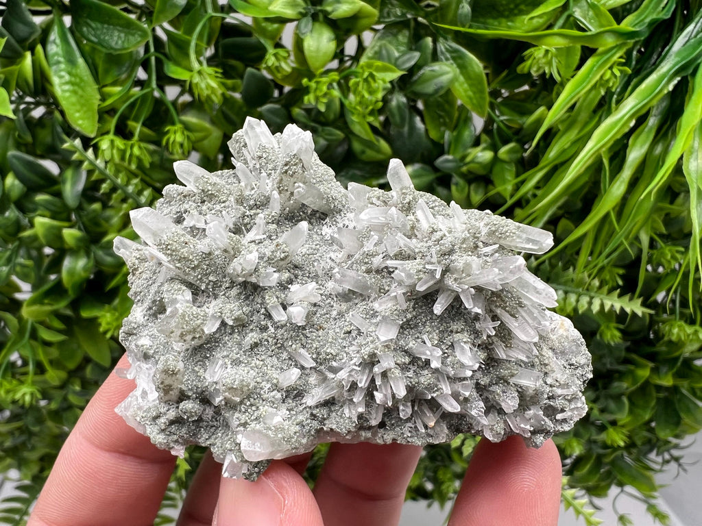 Green Quartz Specimen: Chlorite and Sphalerite Inclusions, Madan Bulgaria