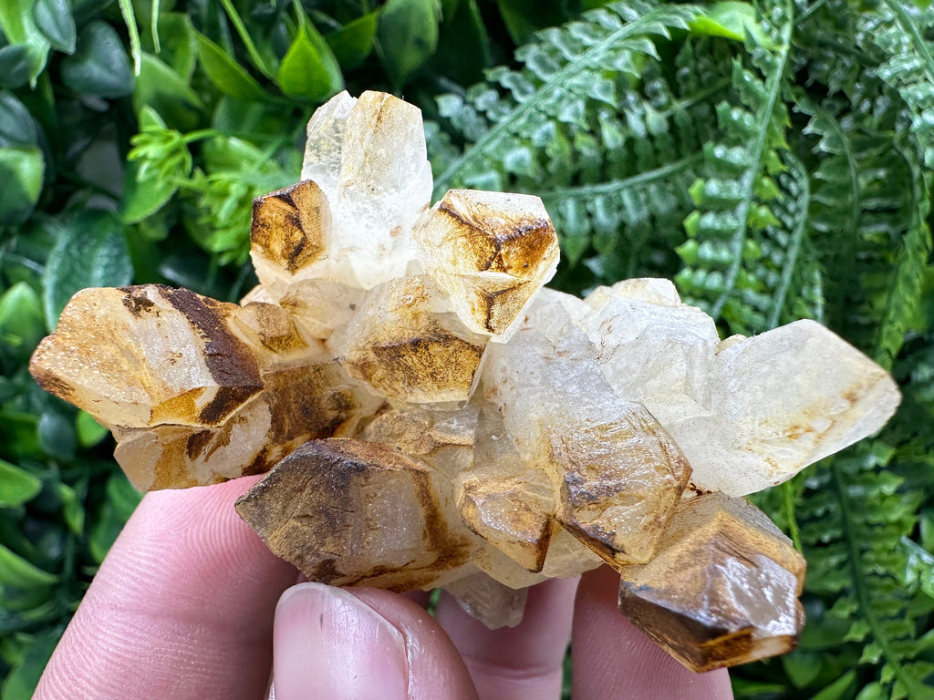 Quartz with Limonite: Iron Oxide Mineral Specimen, Home Decor Crystal