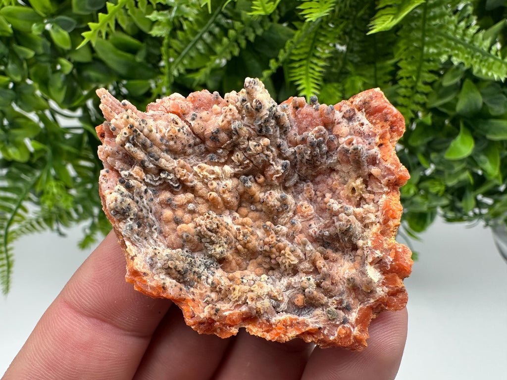 Moroccan Red Chalcedony Crystal Specimen: Rare Mineral Gift