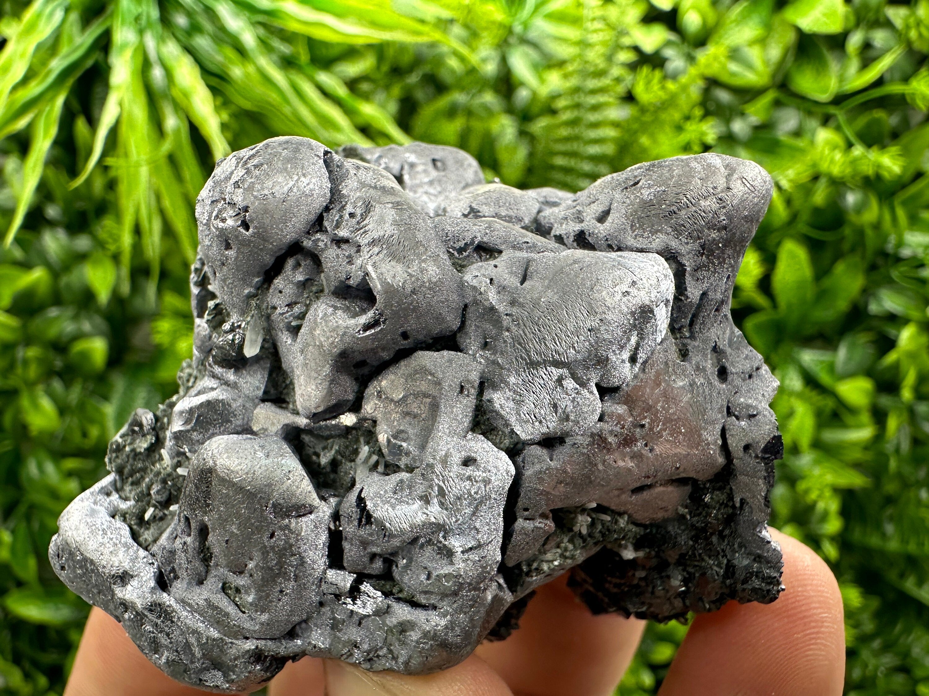Galena on Sphalerite and Quartz: Borieva Mine Crystal Decor
