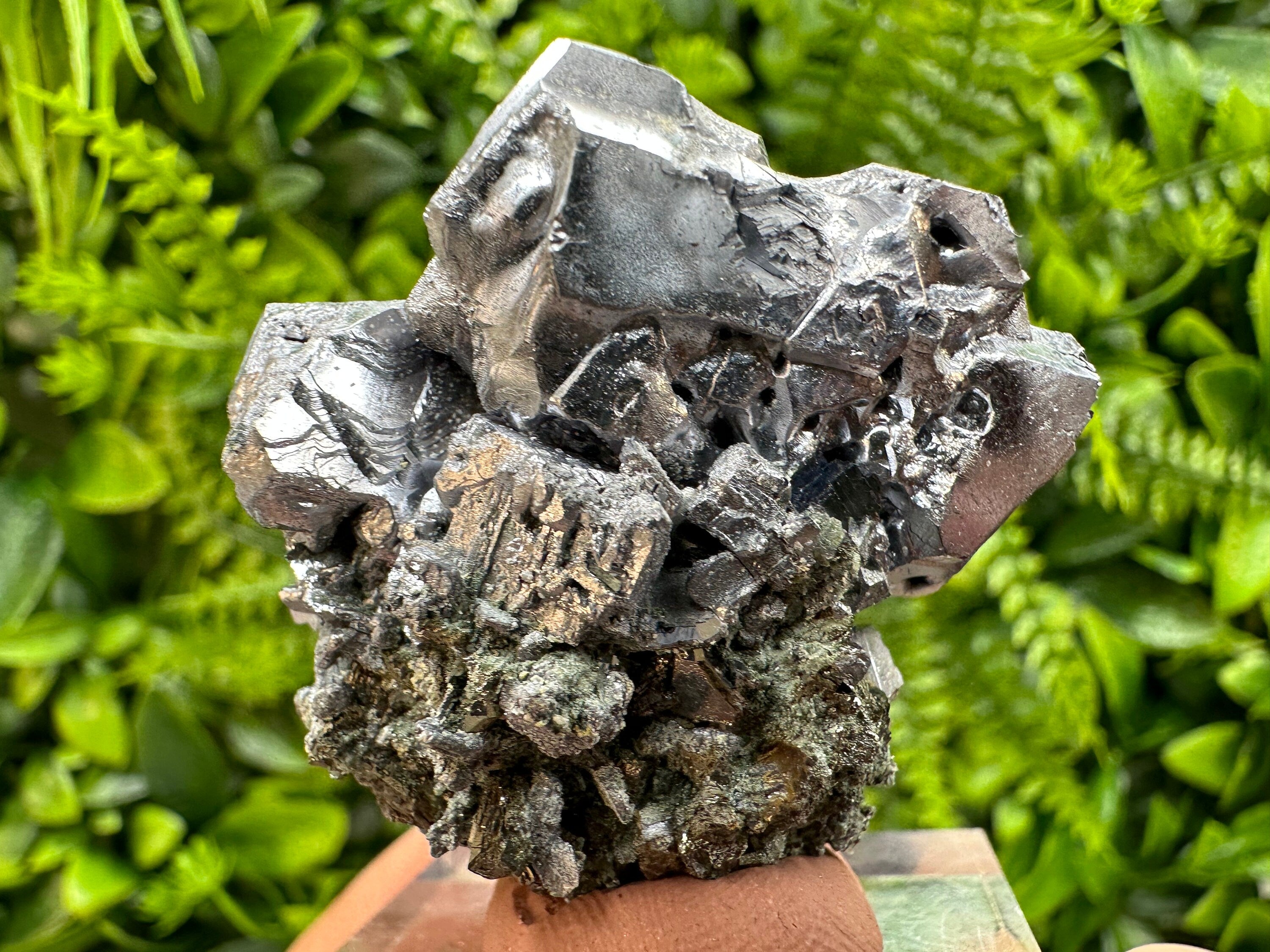 Shiny Galena Cluster: Natural Mineral Souvenir from Madan, Bulgaria