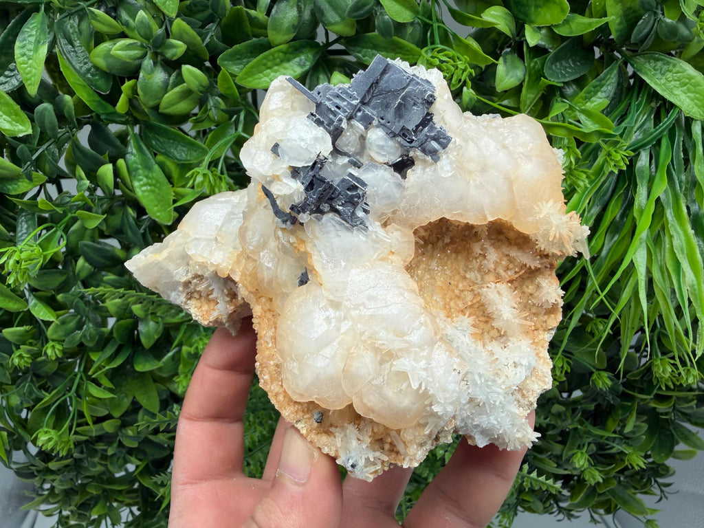 Collected Skeletal GALENA,Sphalerite,Quartz,Calcite from Krushev dol mine,Madan,Bulgaria,natural,collectible mineral specimen home decor