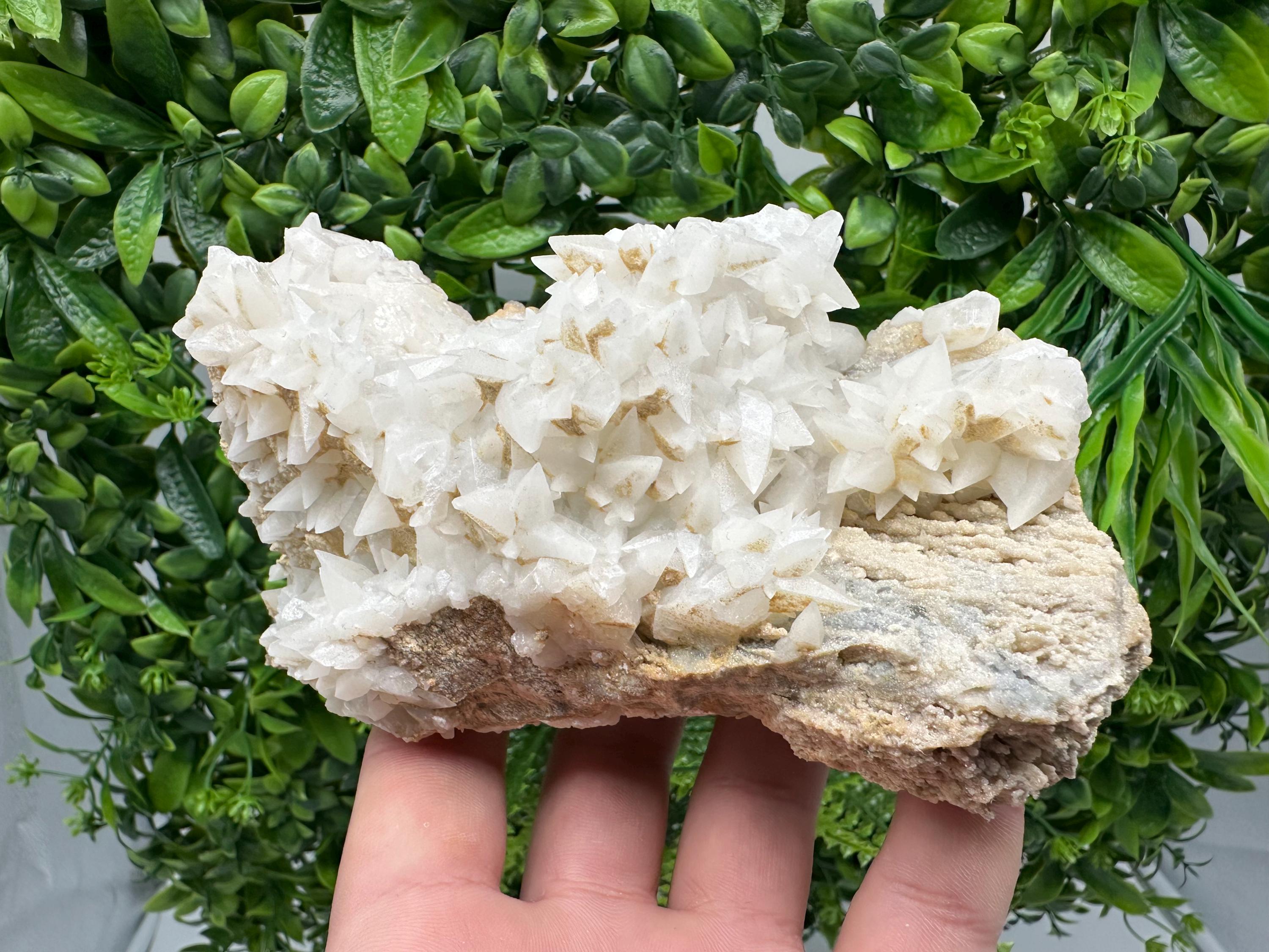 Calcite on Aragonite: Djurcovo Mine, Bulgaria Crystal