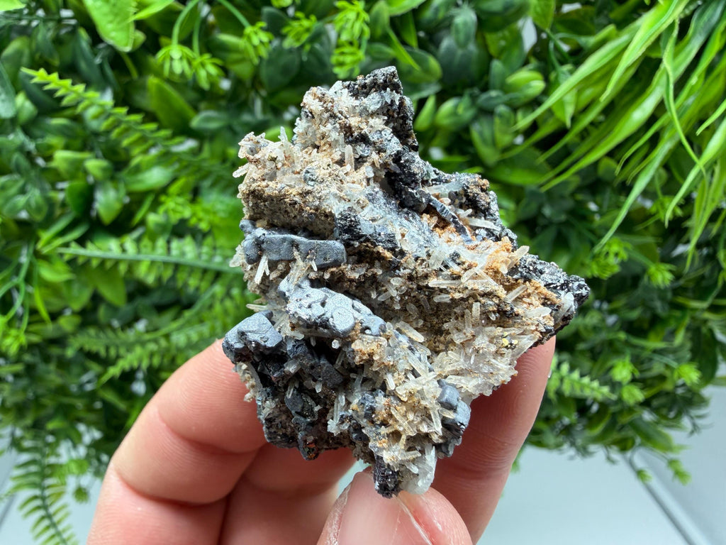 Stunning Galena,Sphalerite on Quartz whit Siderite from 9 th September mine,Madan,Bulgaria,Natural,collectible mineral specimen,home decor
