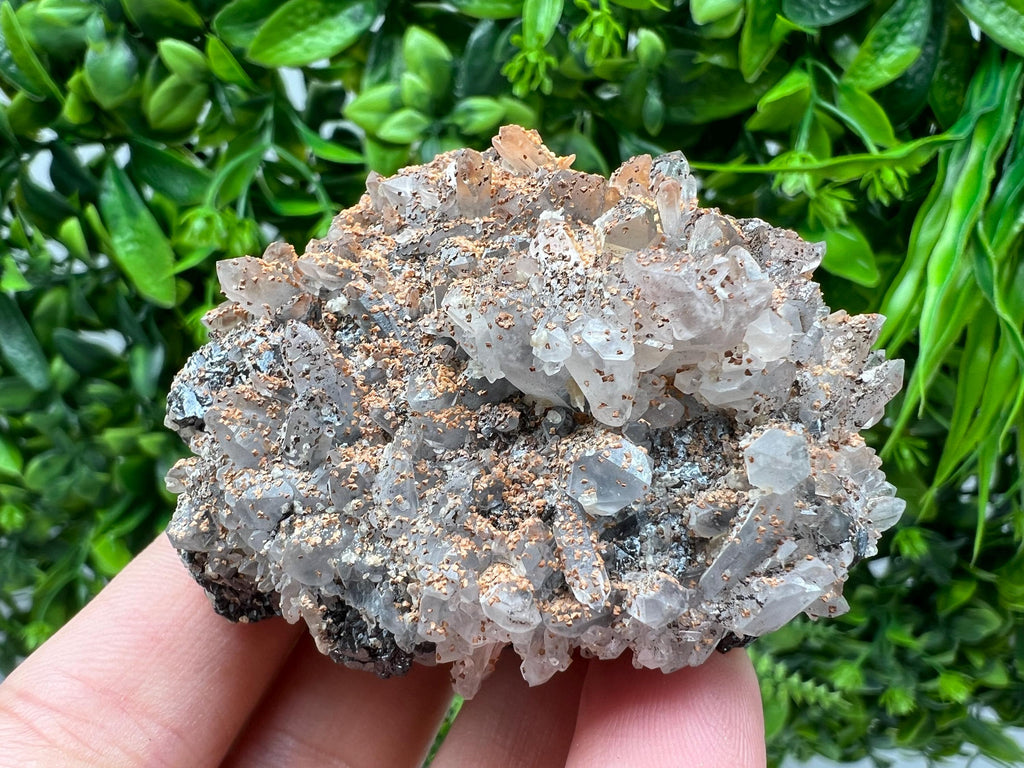 Stunning Quartz whit dolomite on Sphalerite and Galena,from Krushev dol mine,Bulgaria,natural collection mineral specimen,home decor crystal