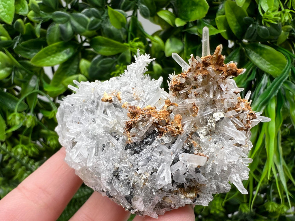 Green Quartz Specimen: Chlorite and Sphalerite Inclusions, Madan Bulgaria