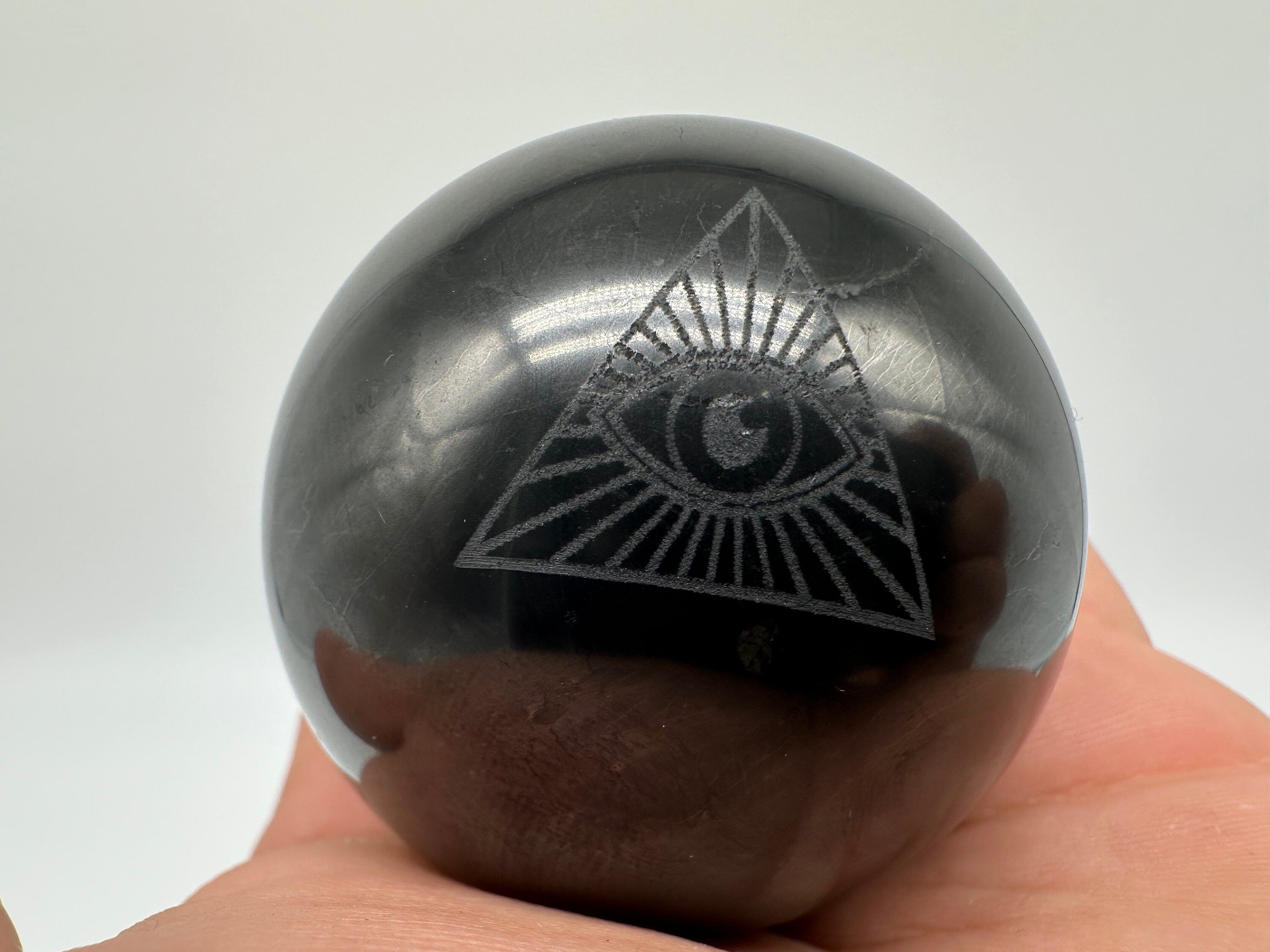 Shungite Sphere 5cm: Polished EMF Protection Crystal