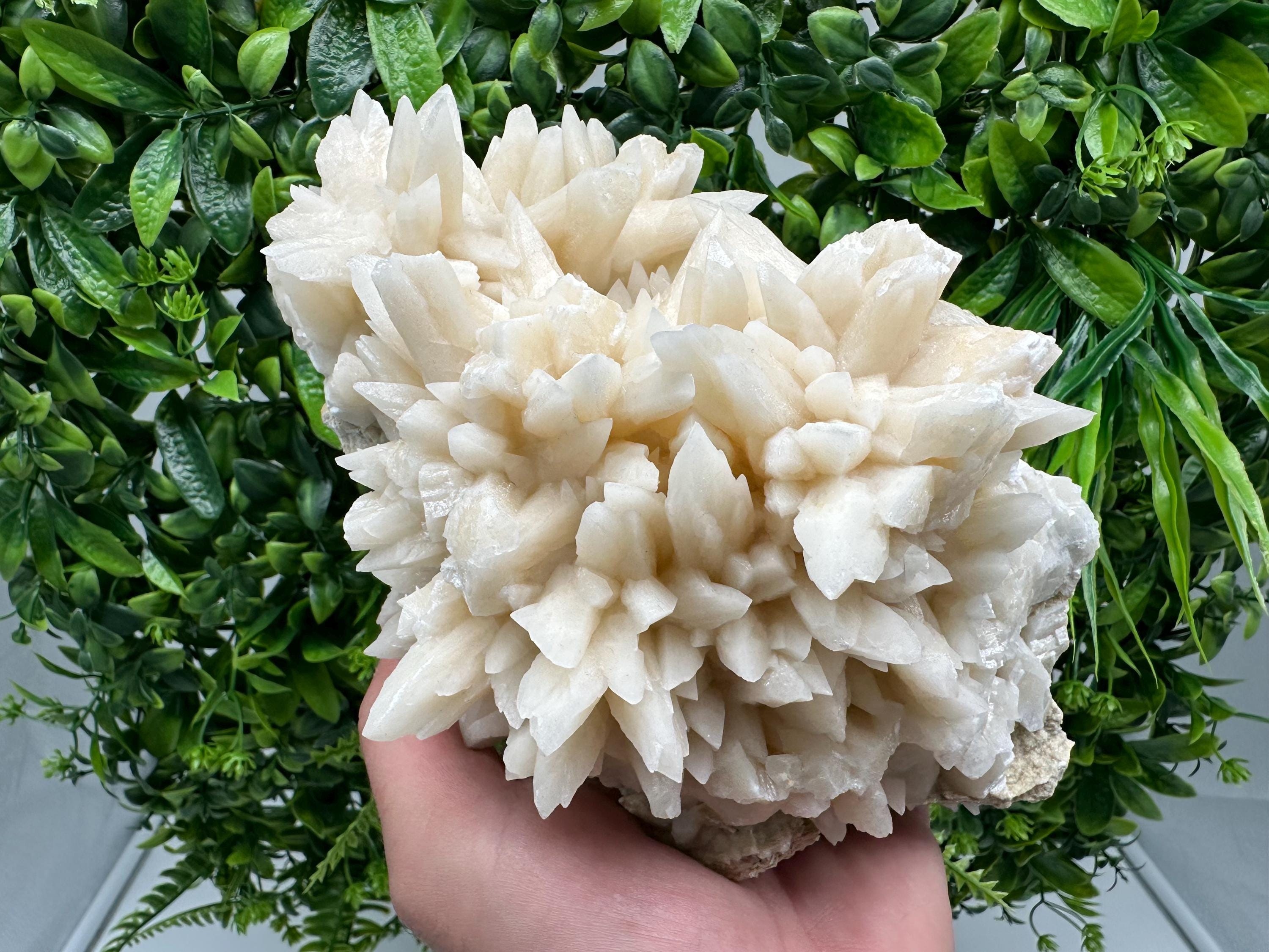 Calcite on Aragonite Crystal Cluster - Djurcovo Mine, Bulgaria