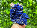 Crystallized Azurite-Kerrouchen,Morocco-Blue Azurite Specimen-High Quality Blue Azurite-Azurite Mineral Specimen, gemmy,lustrous of Azurite