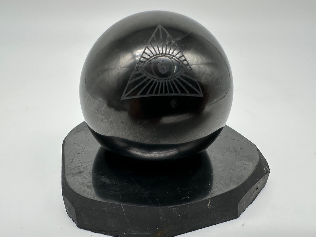 Shungite Sphere 5cm: Polished EMF Protection Crystal