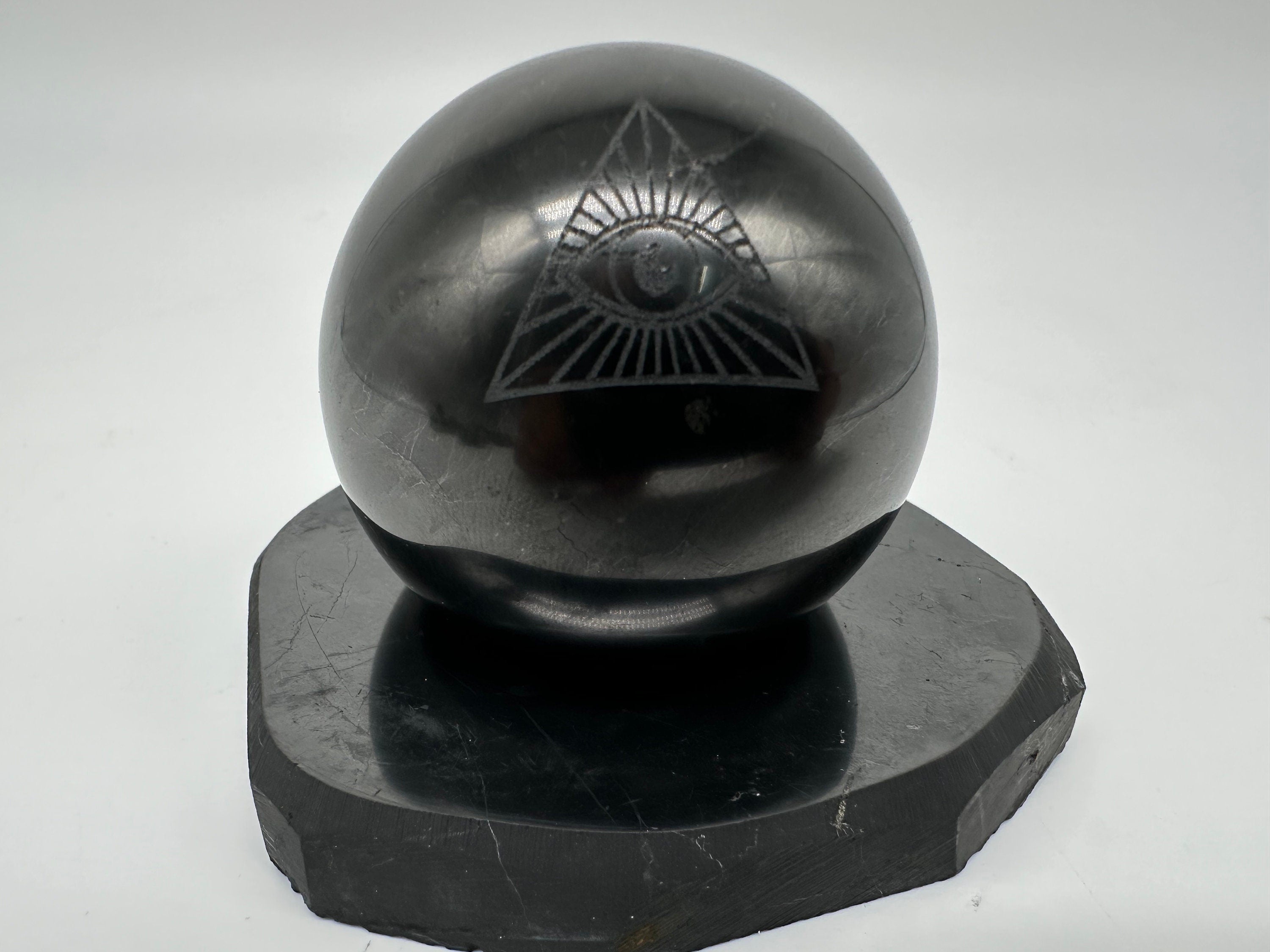 Shungite Sphere 5cm: Polished EMF Protection Crystal