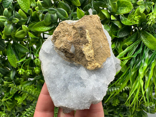 Blue Chalcedony Quartz with Chlorite Inclusions: Bulgarian Crystal Decor