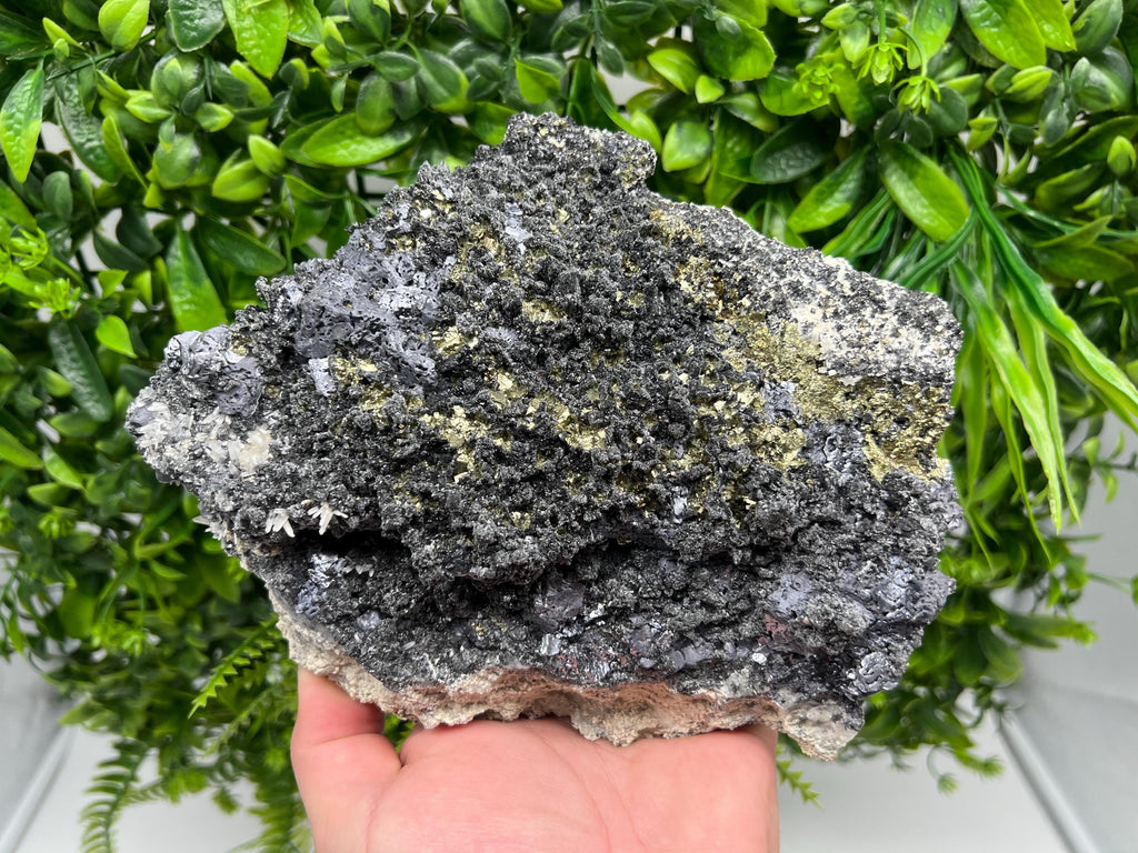 Large Galena Sphalerite Chalcopyrite Quartz Mineral Specimen