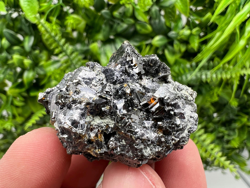 Rare Sphalerite Marmarite on Galena Quartz, Borieva Mineral Specimen