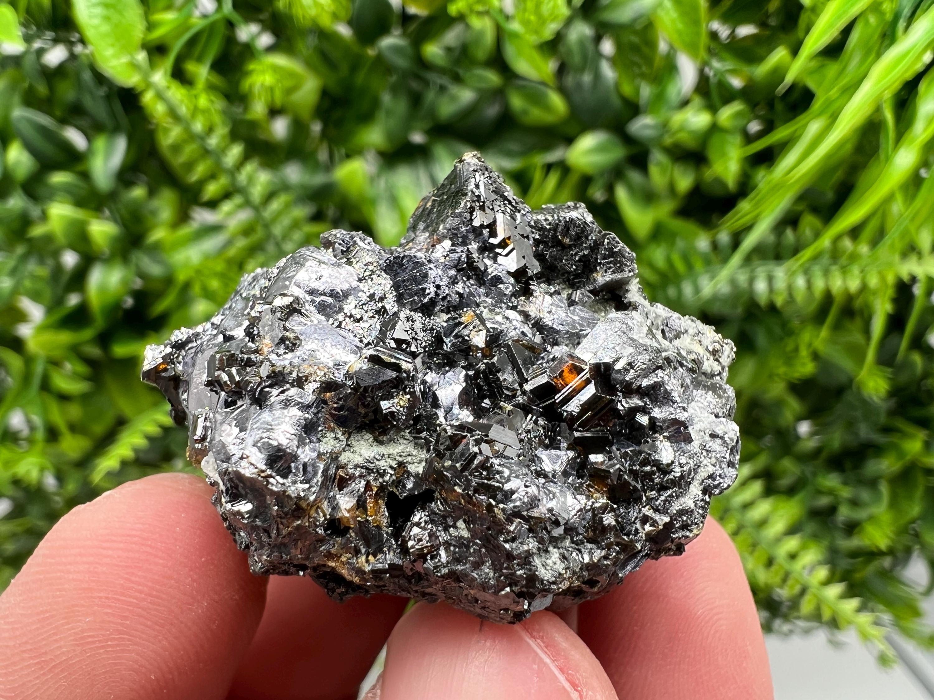 Rare Sphalerite Marmarite on Galena Quartz, Borieva Mineral Specimen