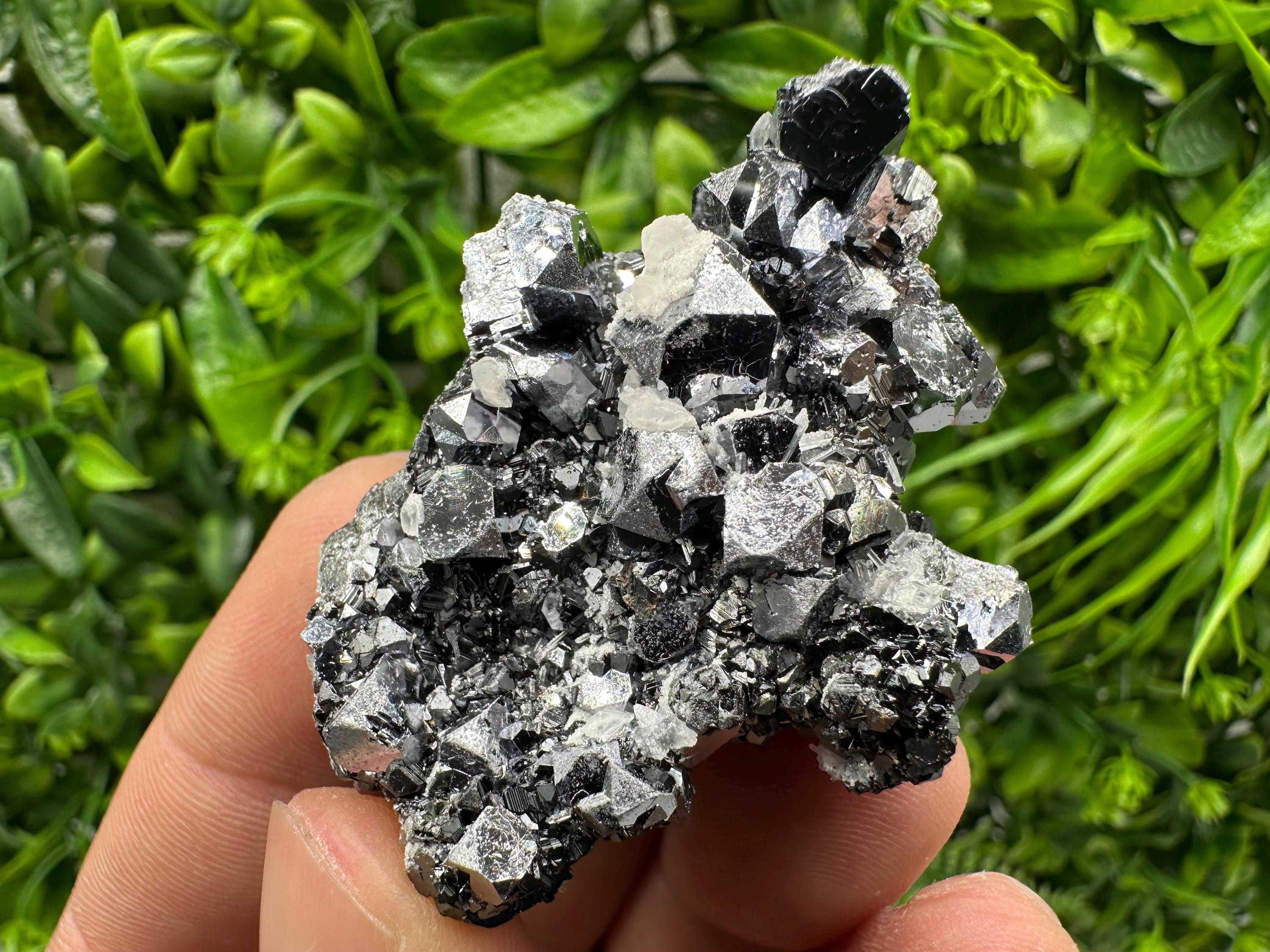 Galena Spinel with Quartz and Calcite, Borieva Mine Mineral Specimen